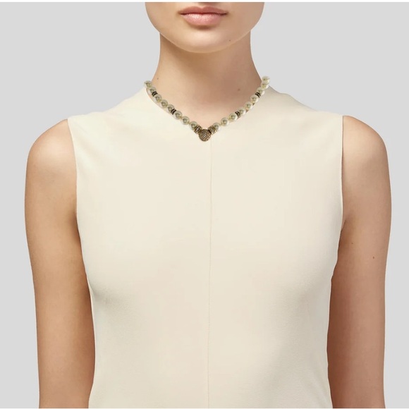 Vintage 80-90s Christian DIOR Glass Pearl Reversible Runway Necklace - Picture 3 of 14